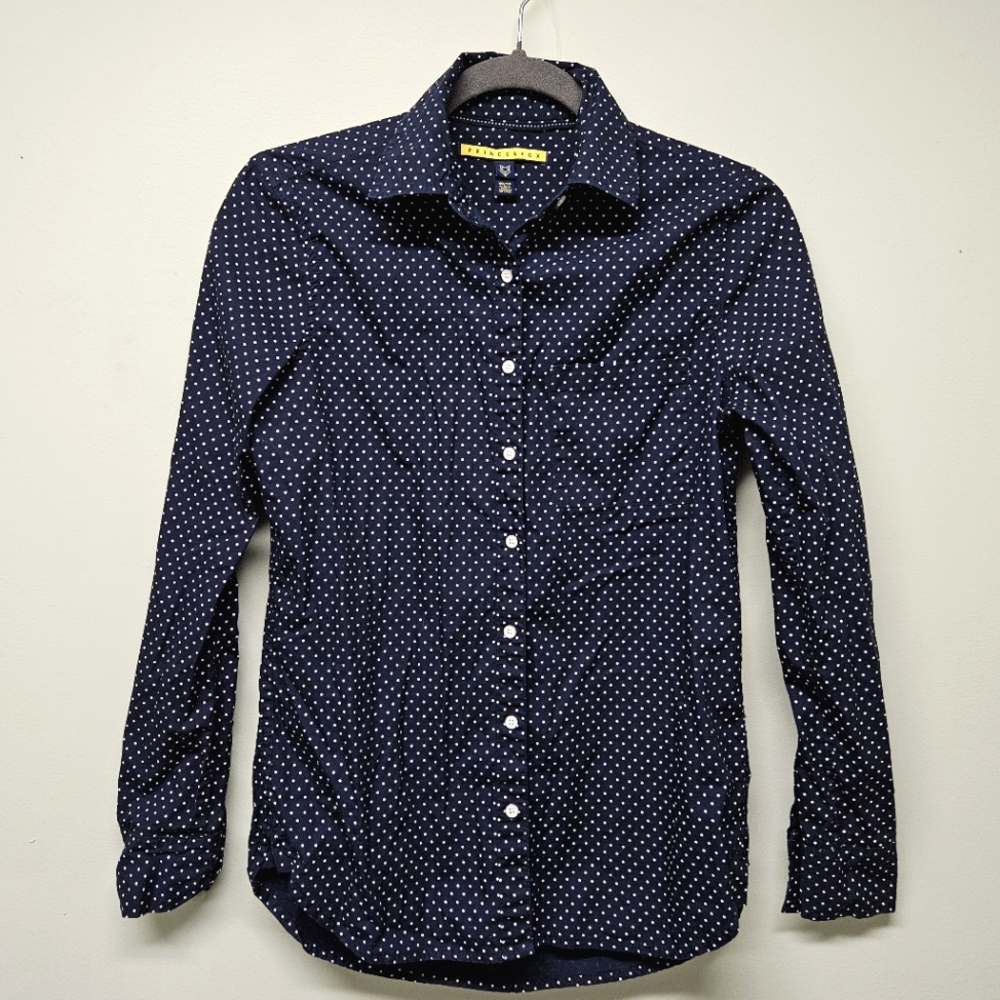Prince & Fox Long Sleeve Button Down Striped Polka Dots 2 Shirts  Size XS